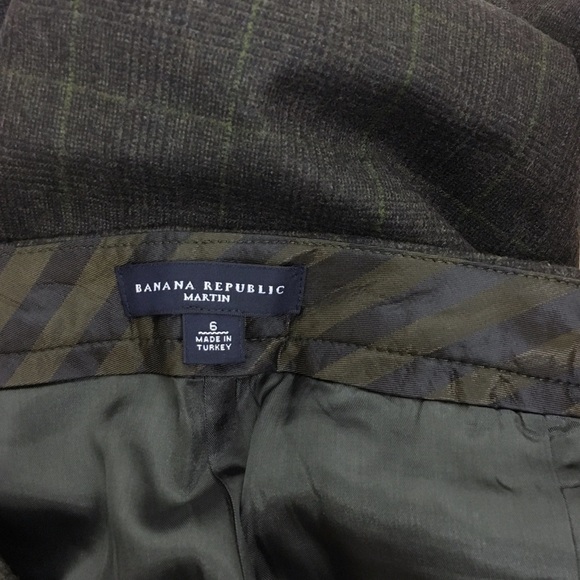 BANANA REPUBLIC Pants Martin 100% Wool Plaid Y2K Style Wide Leg Dark Academia 6 - Picture 7 of 12